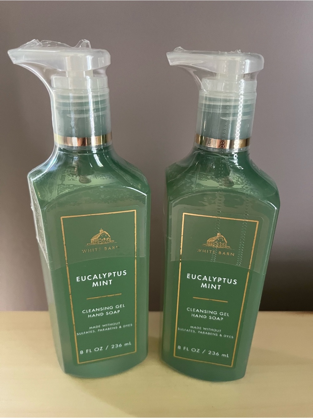 Two New Bath & Body Works Eucalyptus Mint Cleansing Gel Hand Soaps